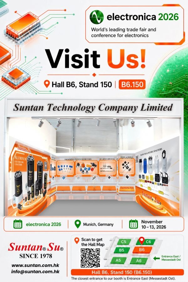 Suntan Technology electronica 2026-hall-b6-stand-150-booth invitation