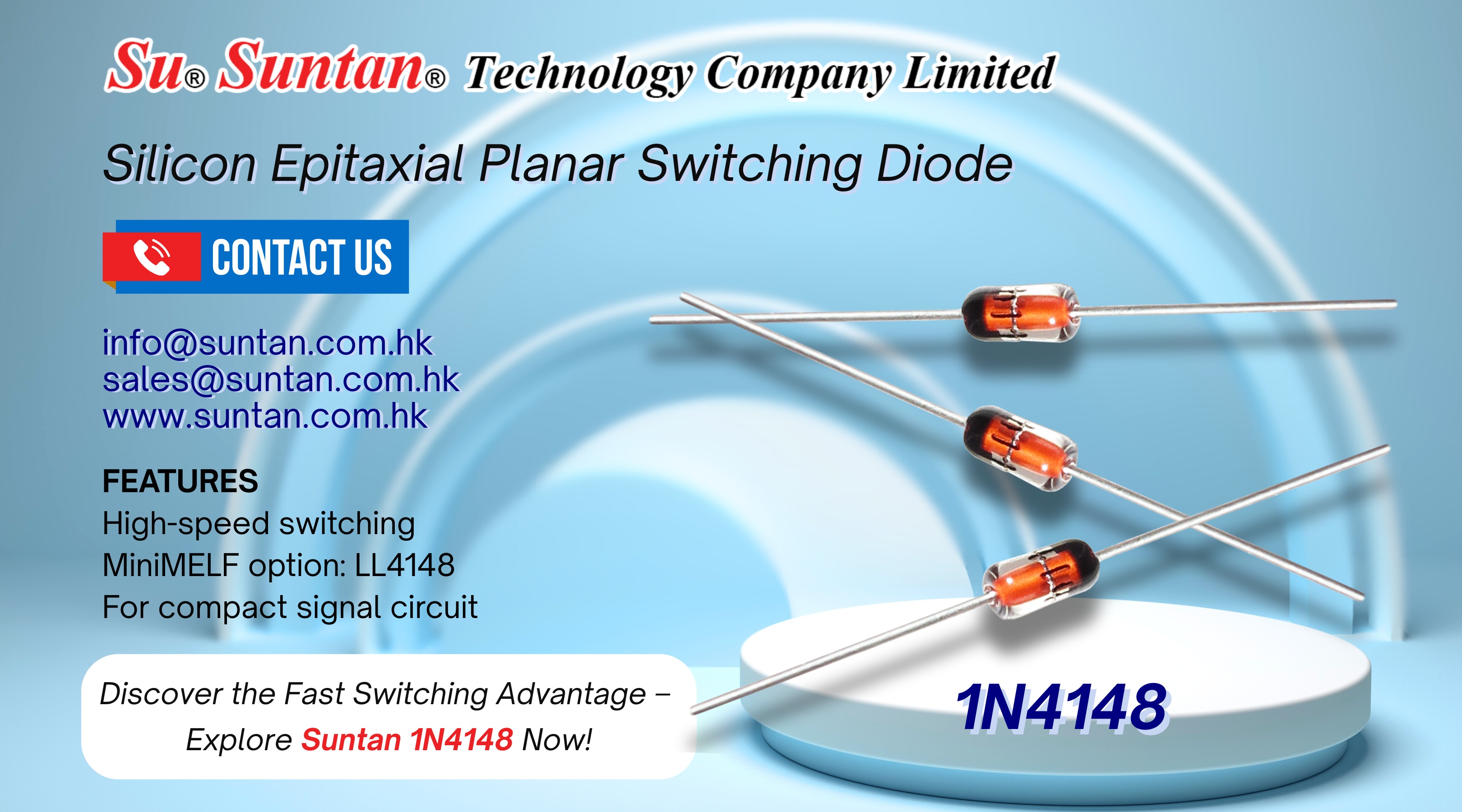 Speed Up Your Circuits with Suntan 1N4148 – Fast Switching Diode for Modern Electronics
